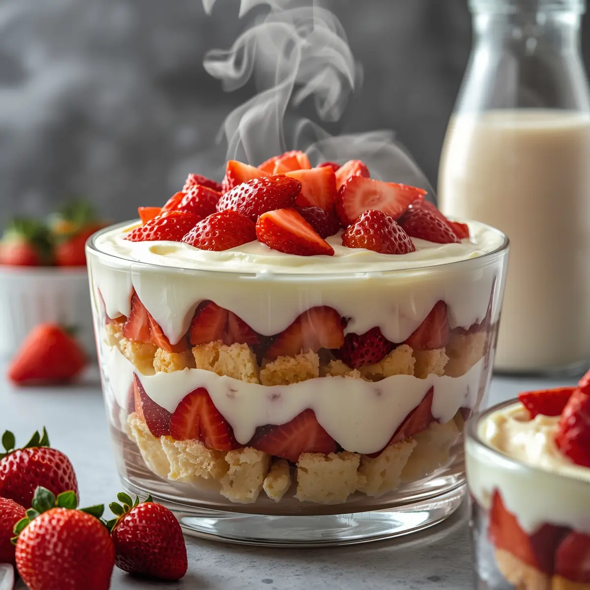 Cooking instructions for Easter strawberry trifle