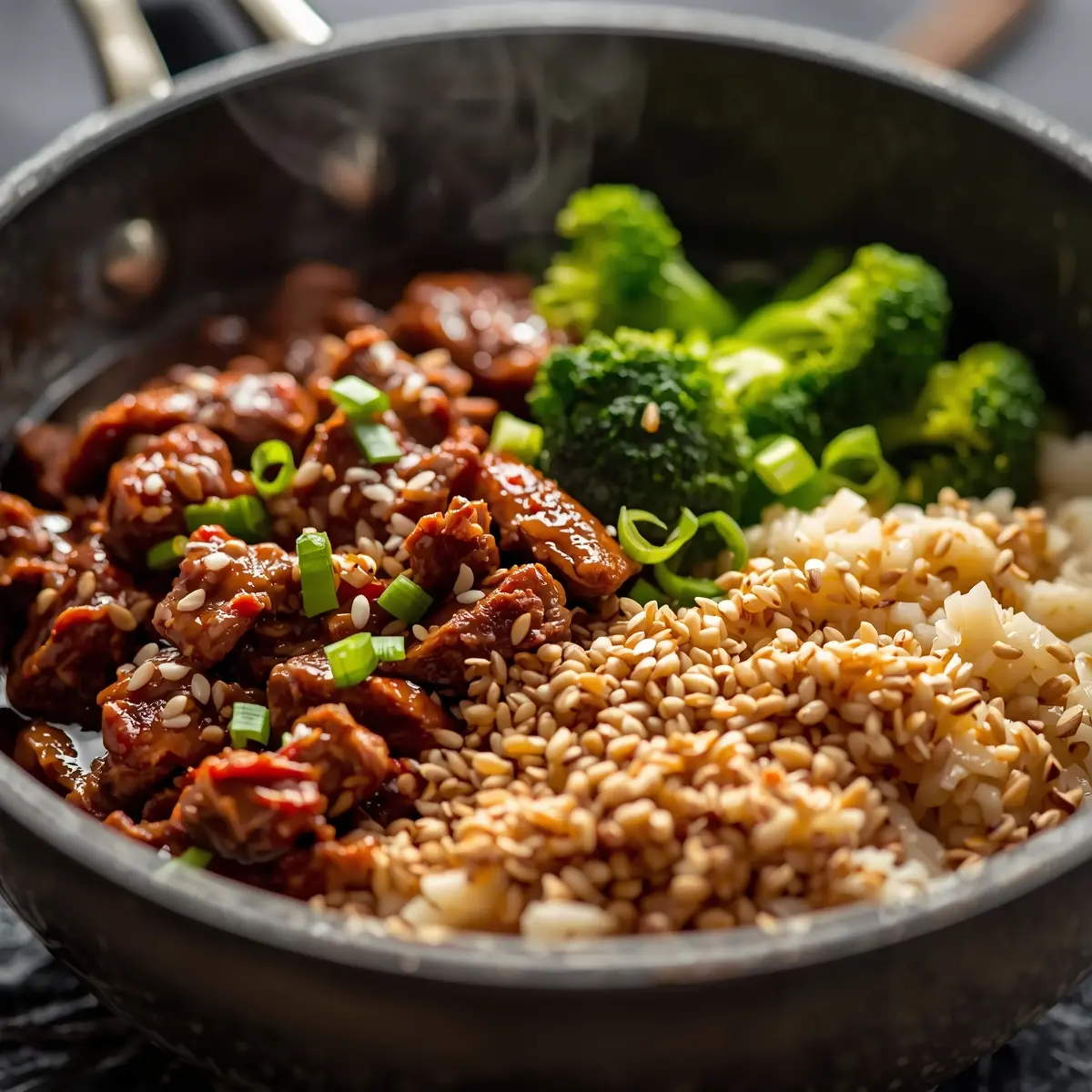 Cooking instructions for Korean beef bowls