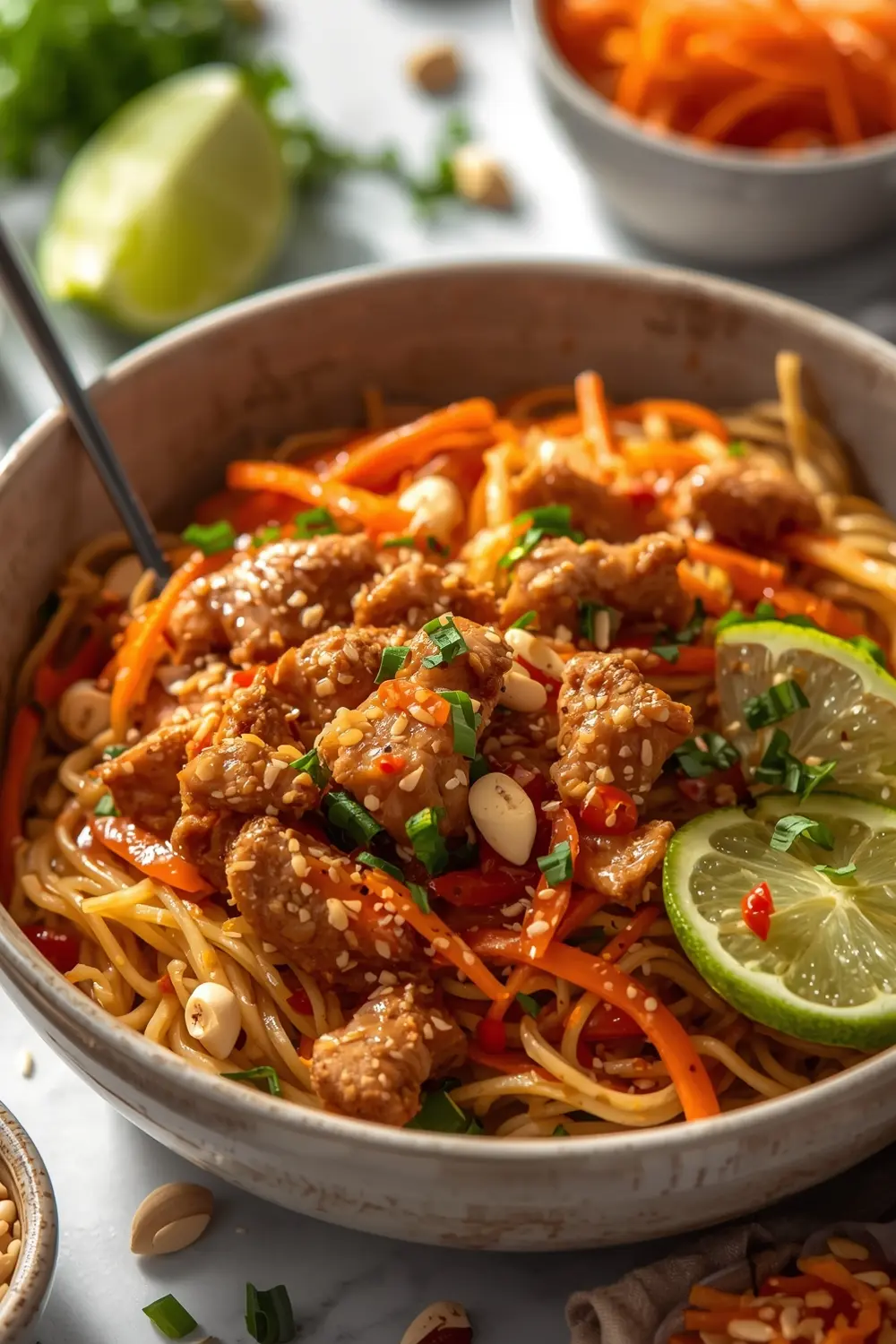 Thai peanut noodles