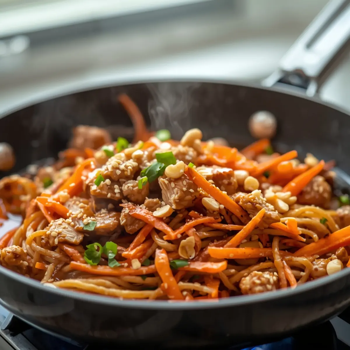 Cooking instructions for Thai peanut noodles