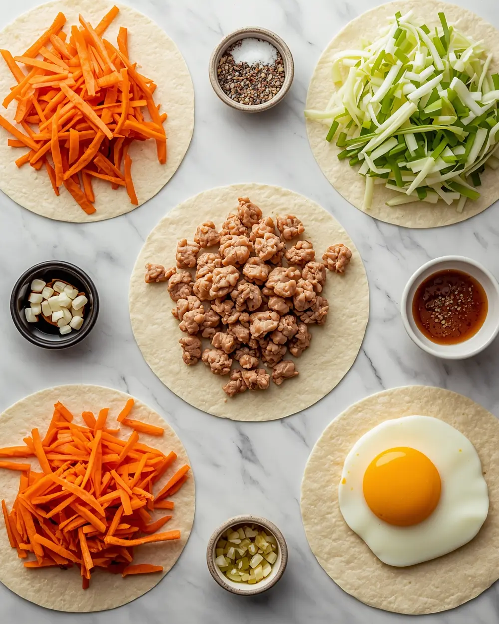 Ingredients for air fryer egg rolls