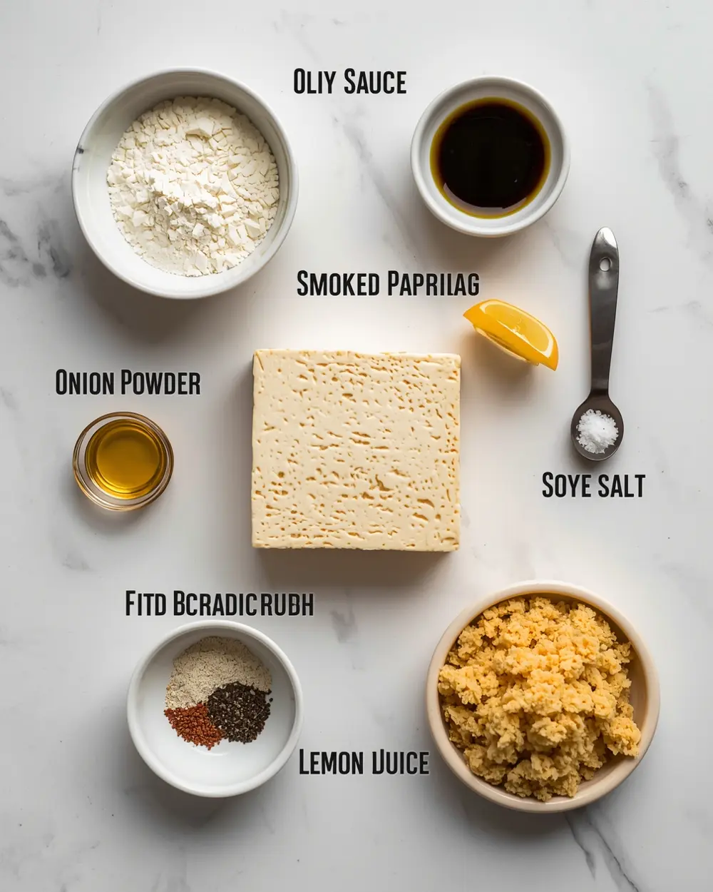 Ingredients for air fryer tofu