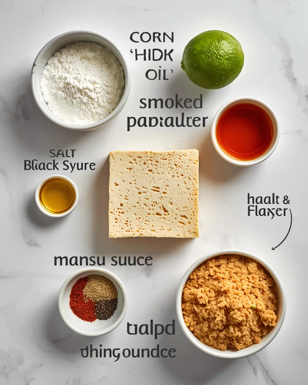 Ingredients for air fryer tofu