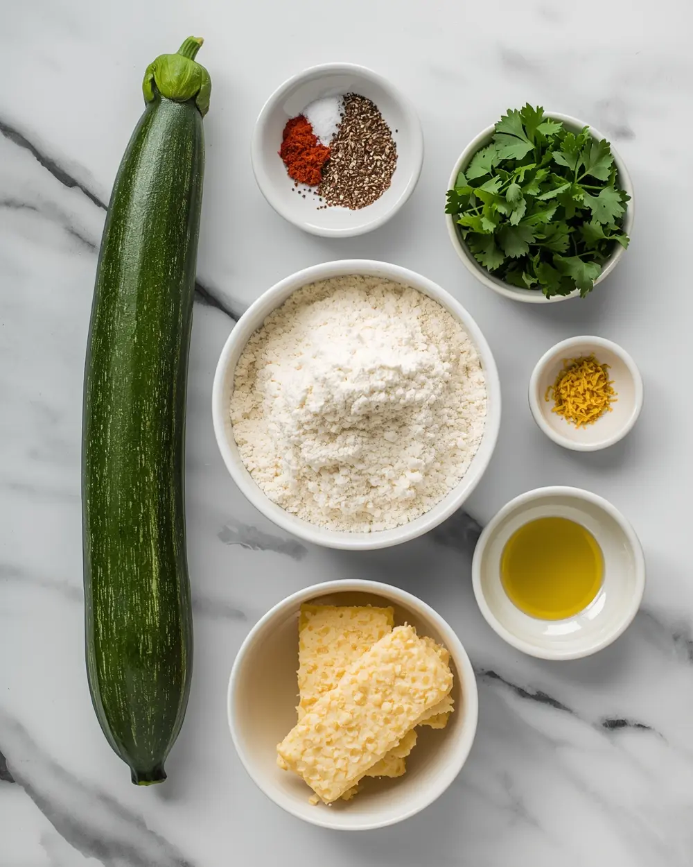 Ingredients for air fryer zucchini