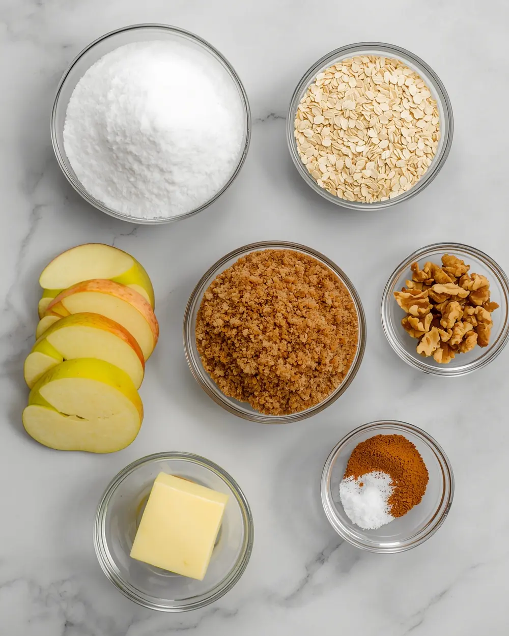 Ingredients for apple crisp