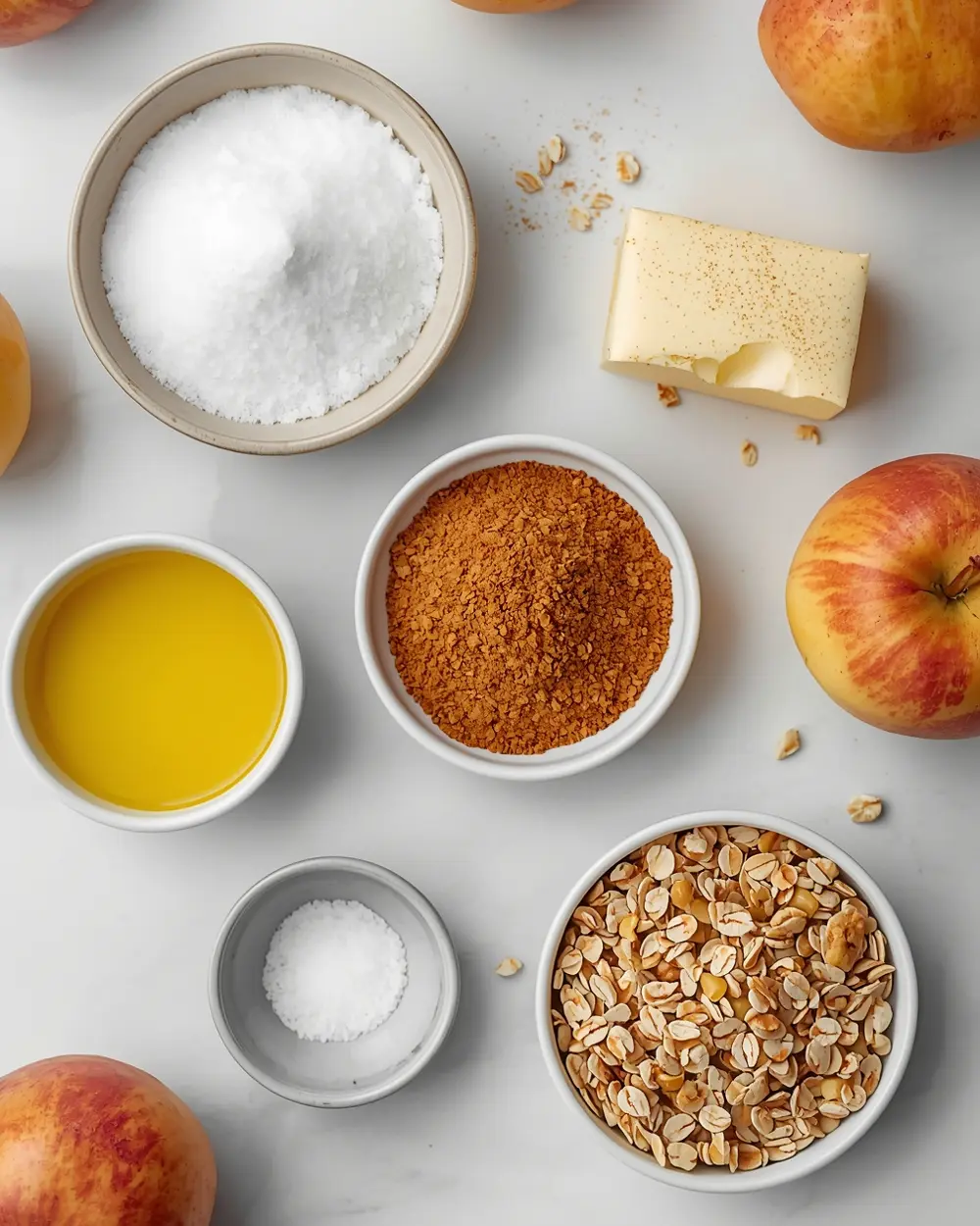 Ingredients for apple crisp