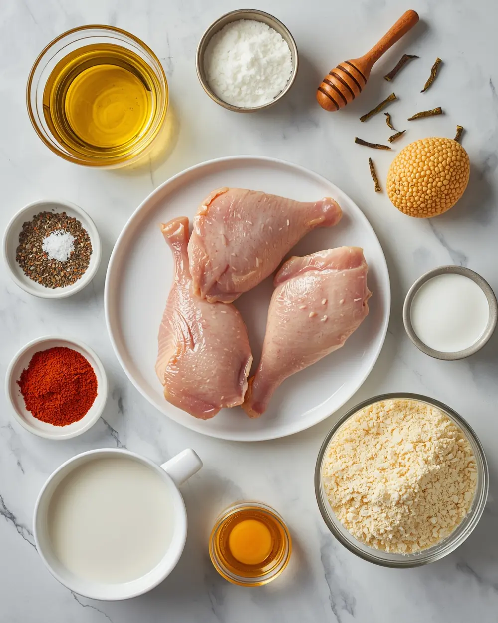 Ingredients for baked chicken drumsticks