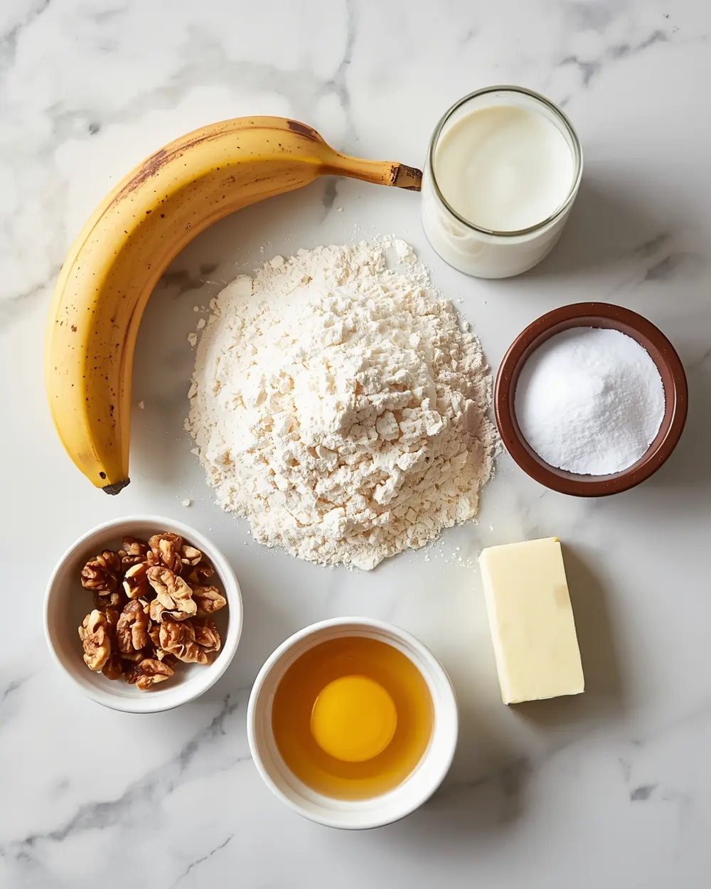 Ingredients for banana pancakes