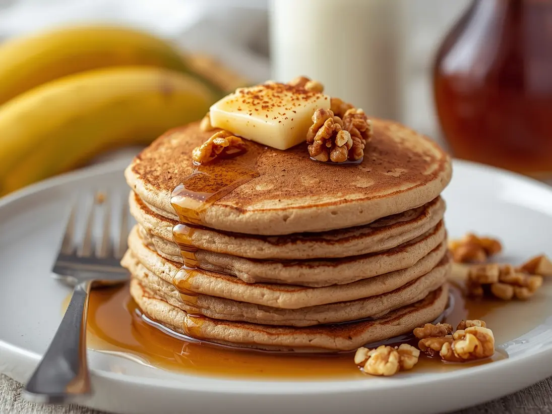 banana pancakes ready to serve