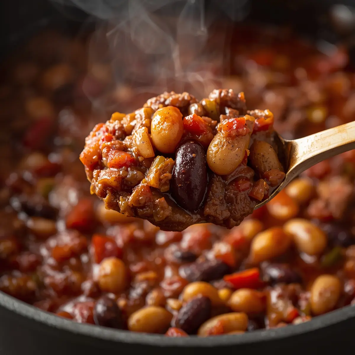 Cooking instructions for beef chili