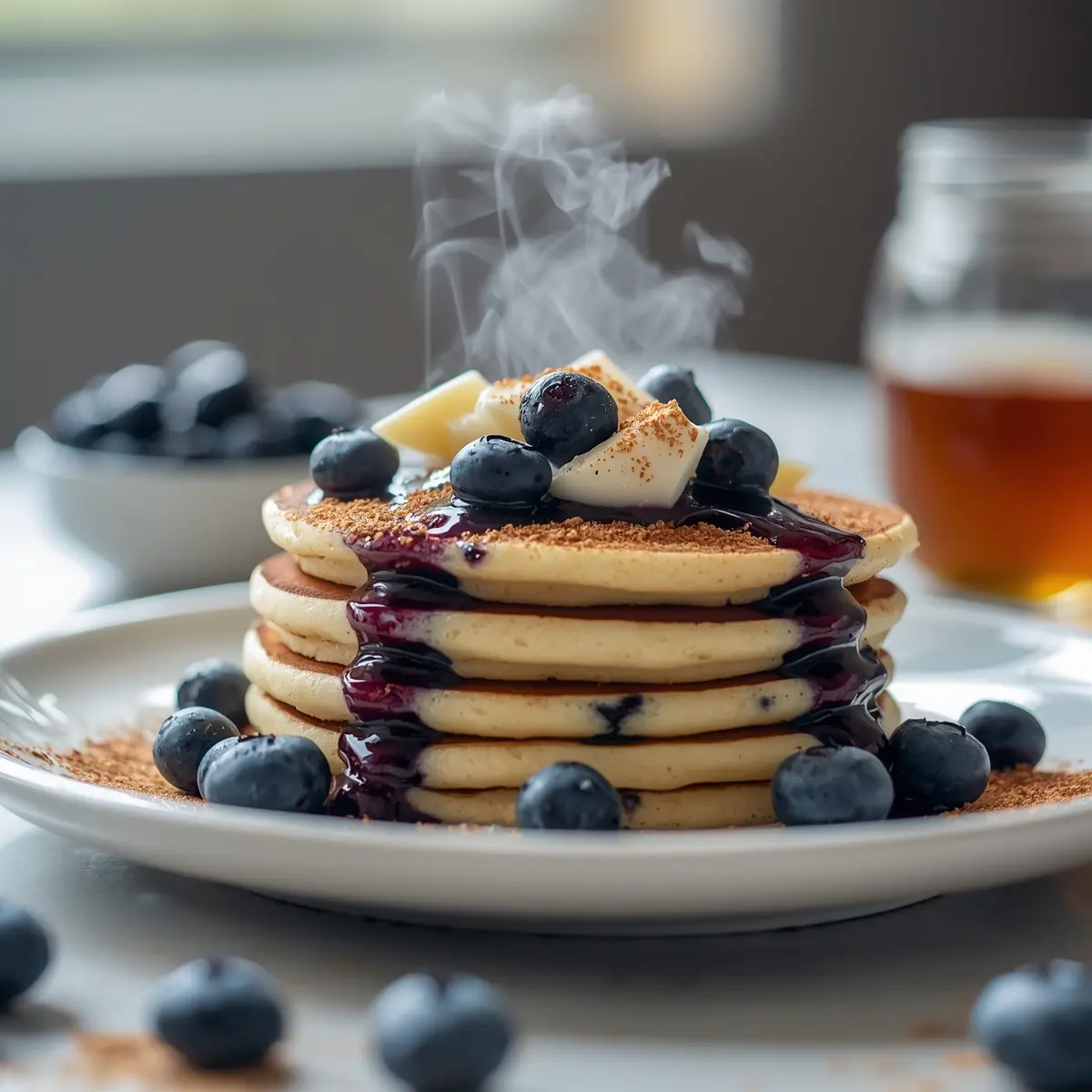 Cooking instructions for blueberry pancakes