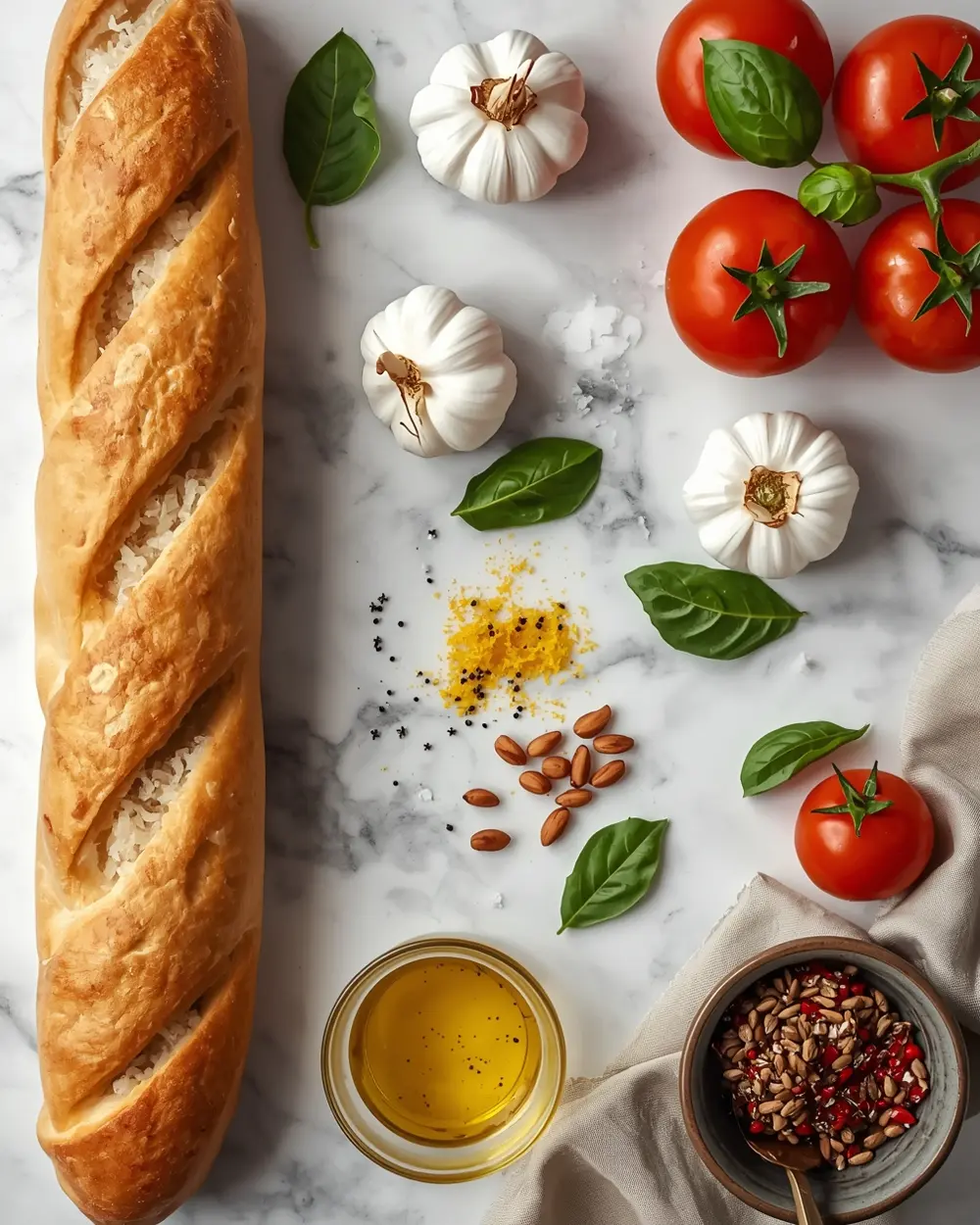 Ingredients for bruschetta