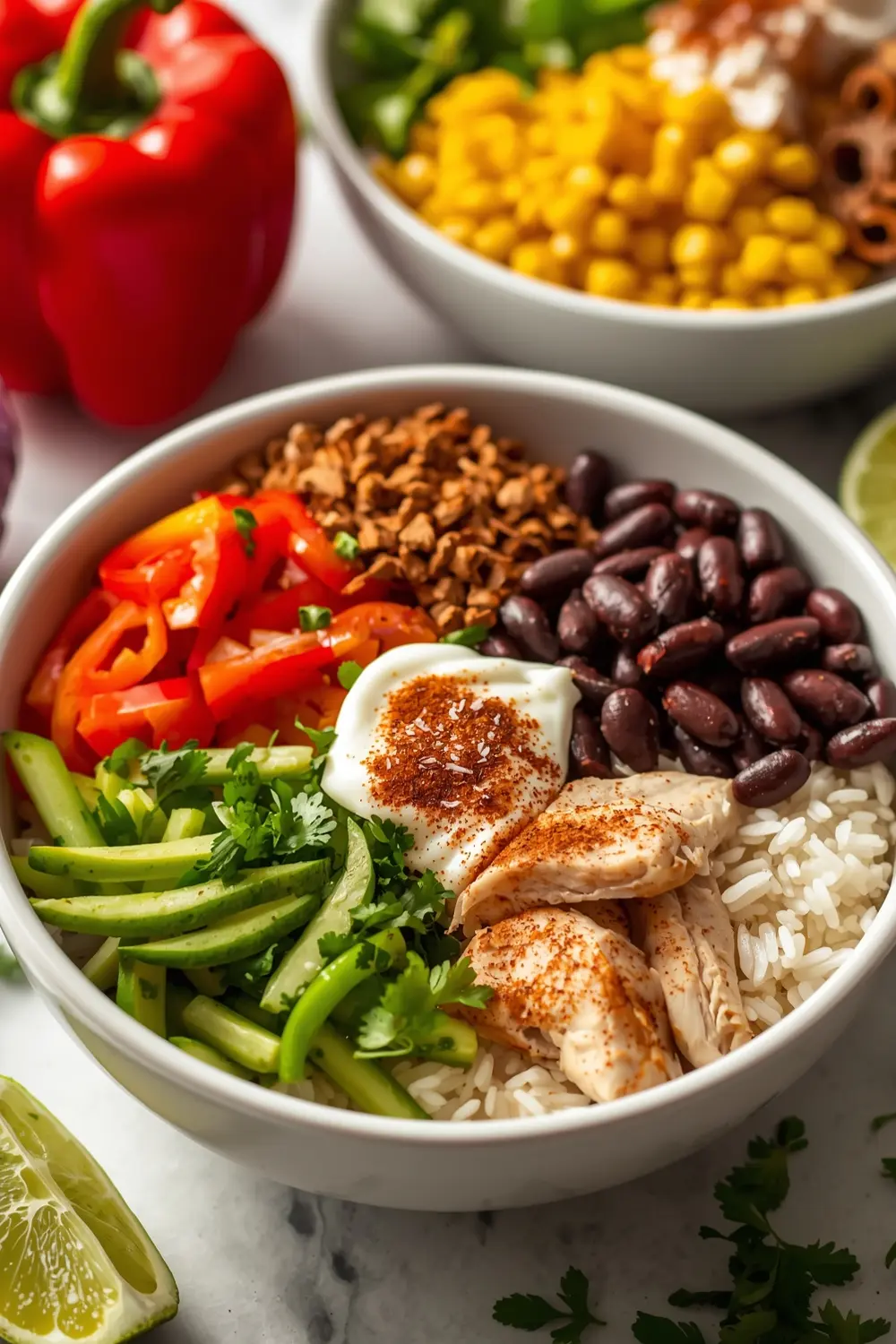 chicken burrito bowls