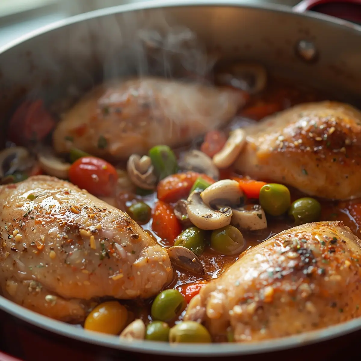 Cooking instructions for chicken cacciatore