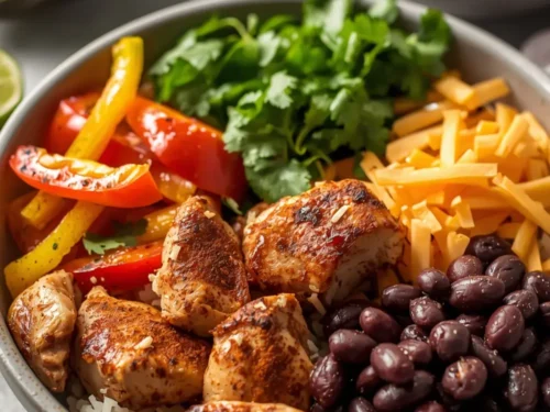 chicken fajita bowls
