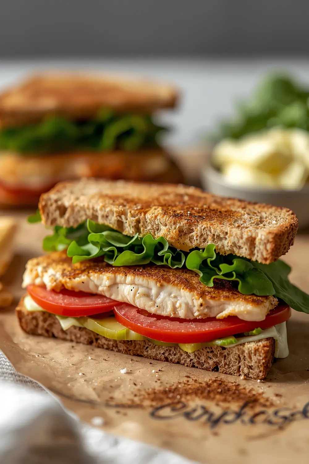chicken pesto sandwich