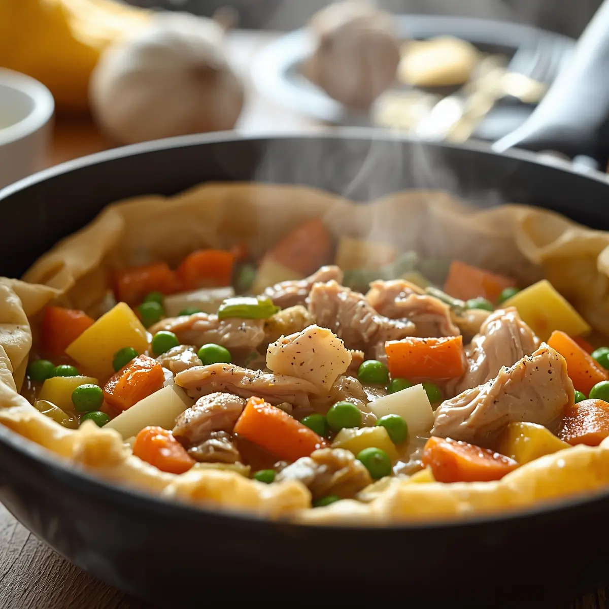 Cooking instructions for chicken pot pie
