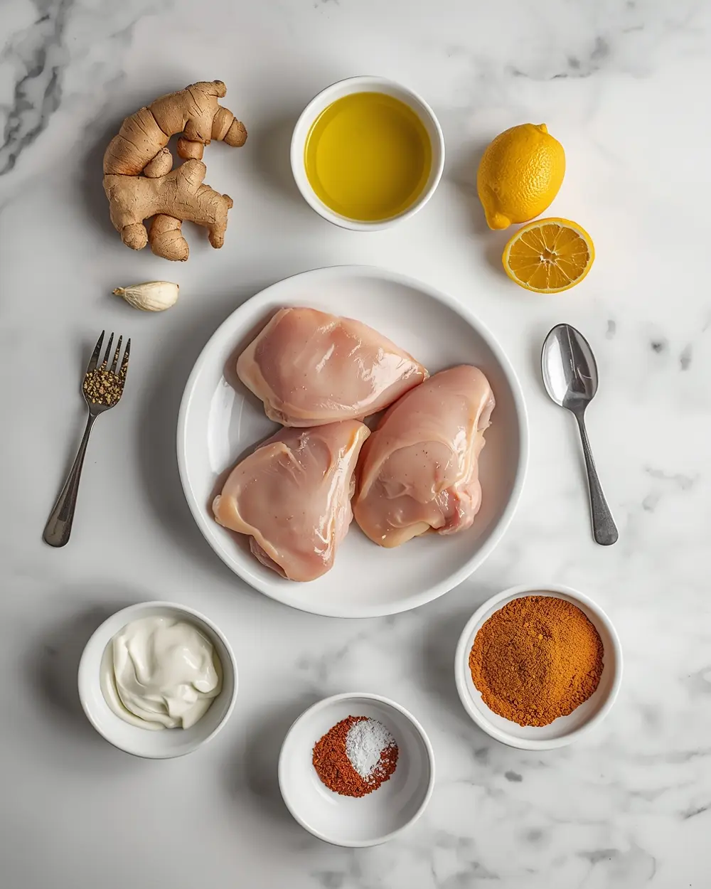 Ingredients for chicken shawarma