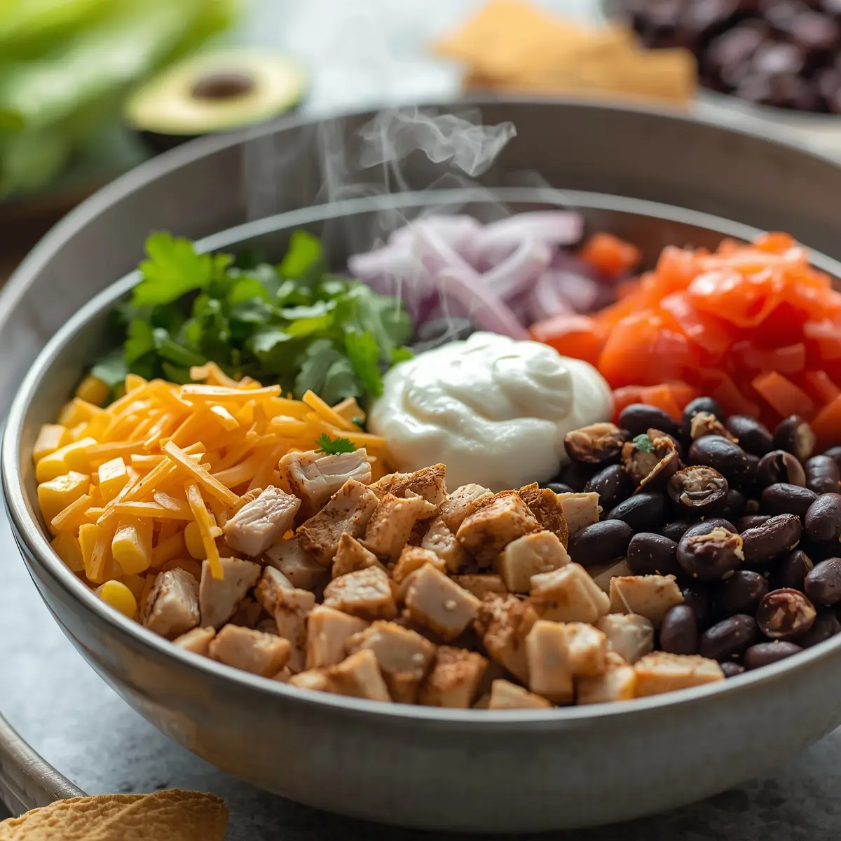 Cooking instructions for chicken taco salad
