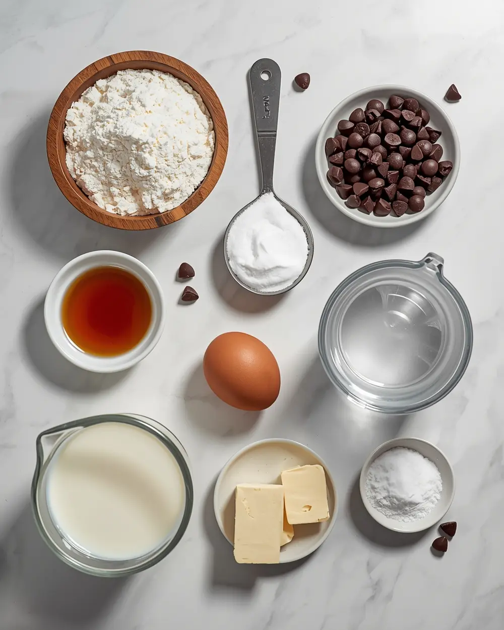 Ingredients for chocolate mug cake