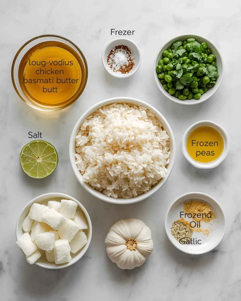 Ingredients for cilantro lime rice