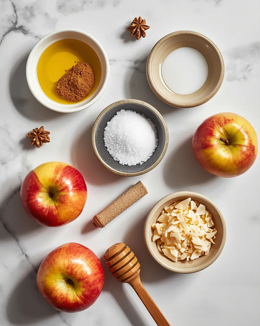 Ingredients for cinnamon apple chips