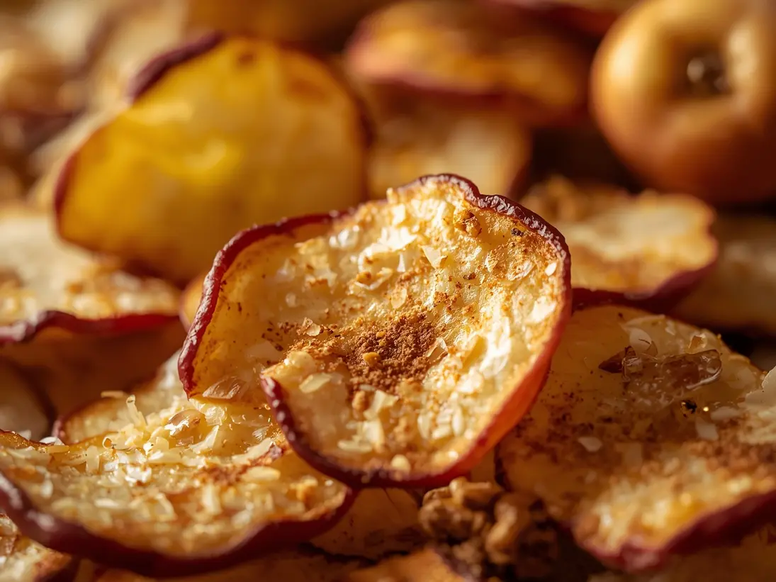 cinnamon apple chips ready to serve
