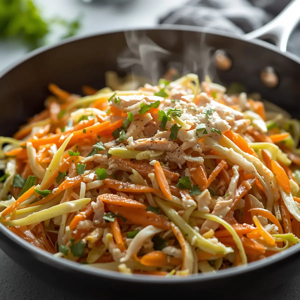 Cooking instructions for coleslaw recipe