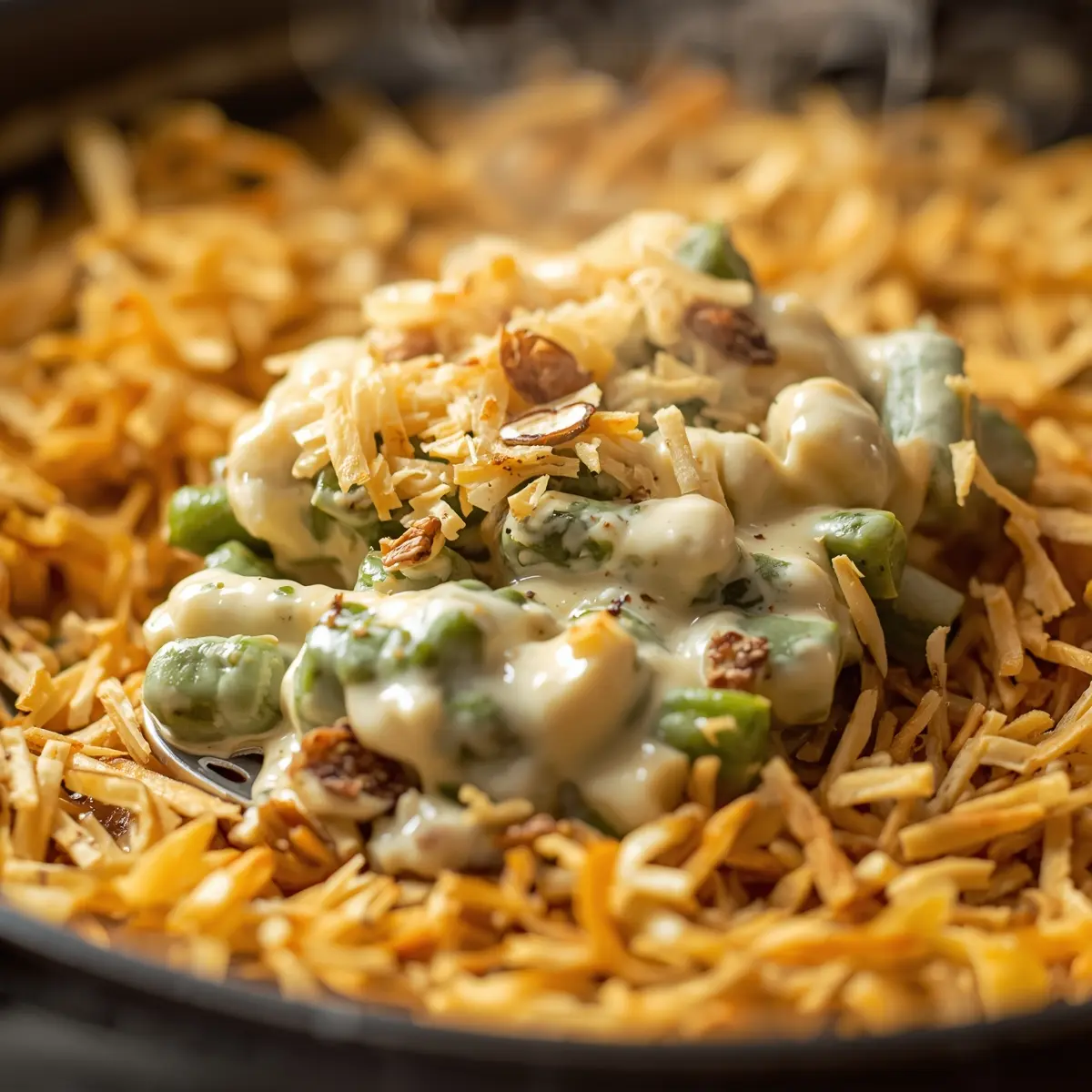 Cooking instructions for green bean casserole