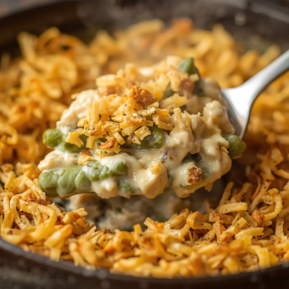 Cooking instructions for green bean casserole