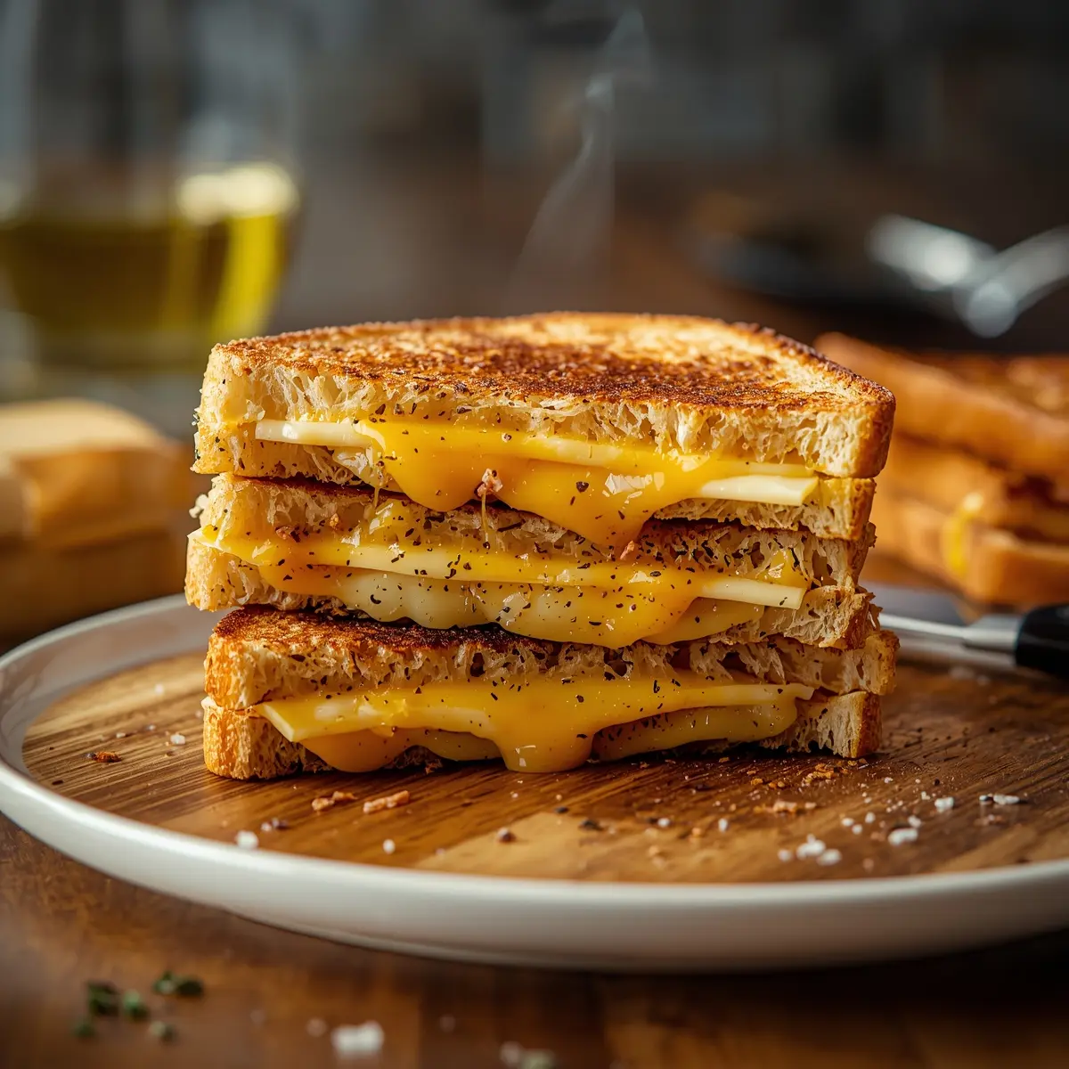 Cooking instructions for grilled cheese sandwich