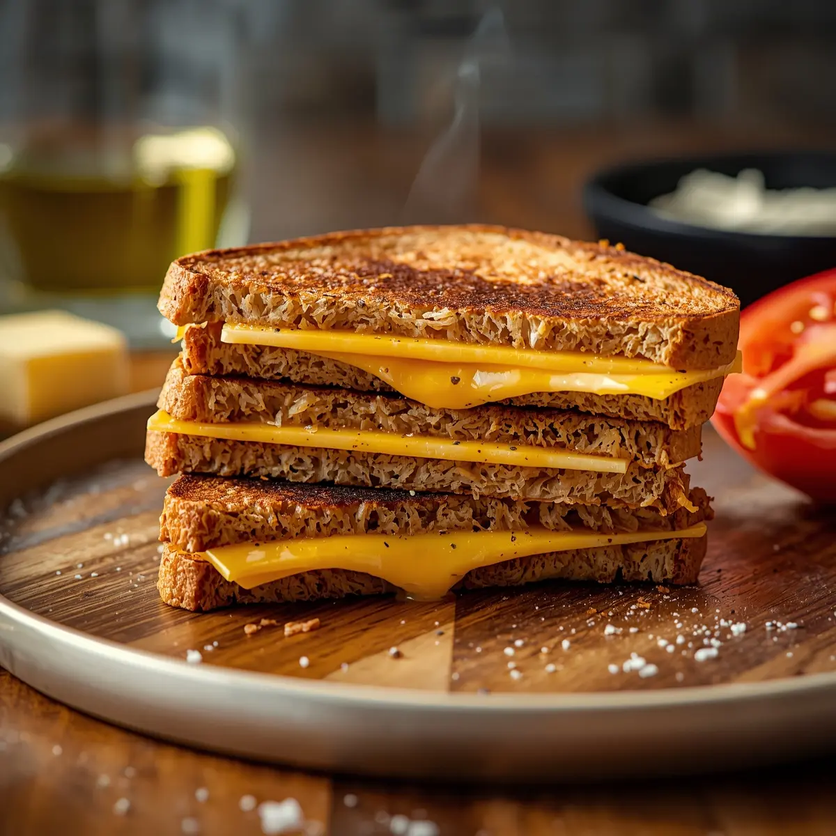 Cooking instructions for grilled cheese sandwich