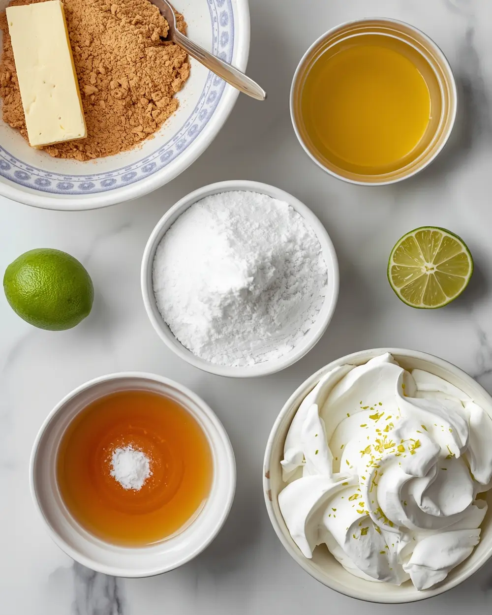 Ingredients for key lime pie