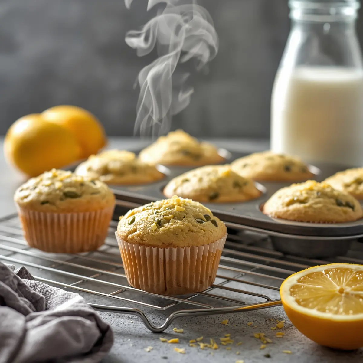 Cooking instructions for lemon poppy seed muffins