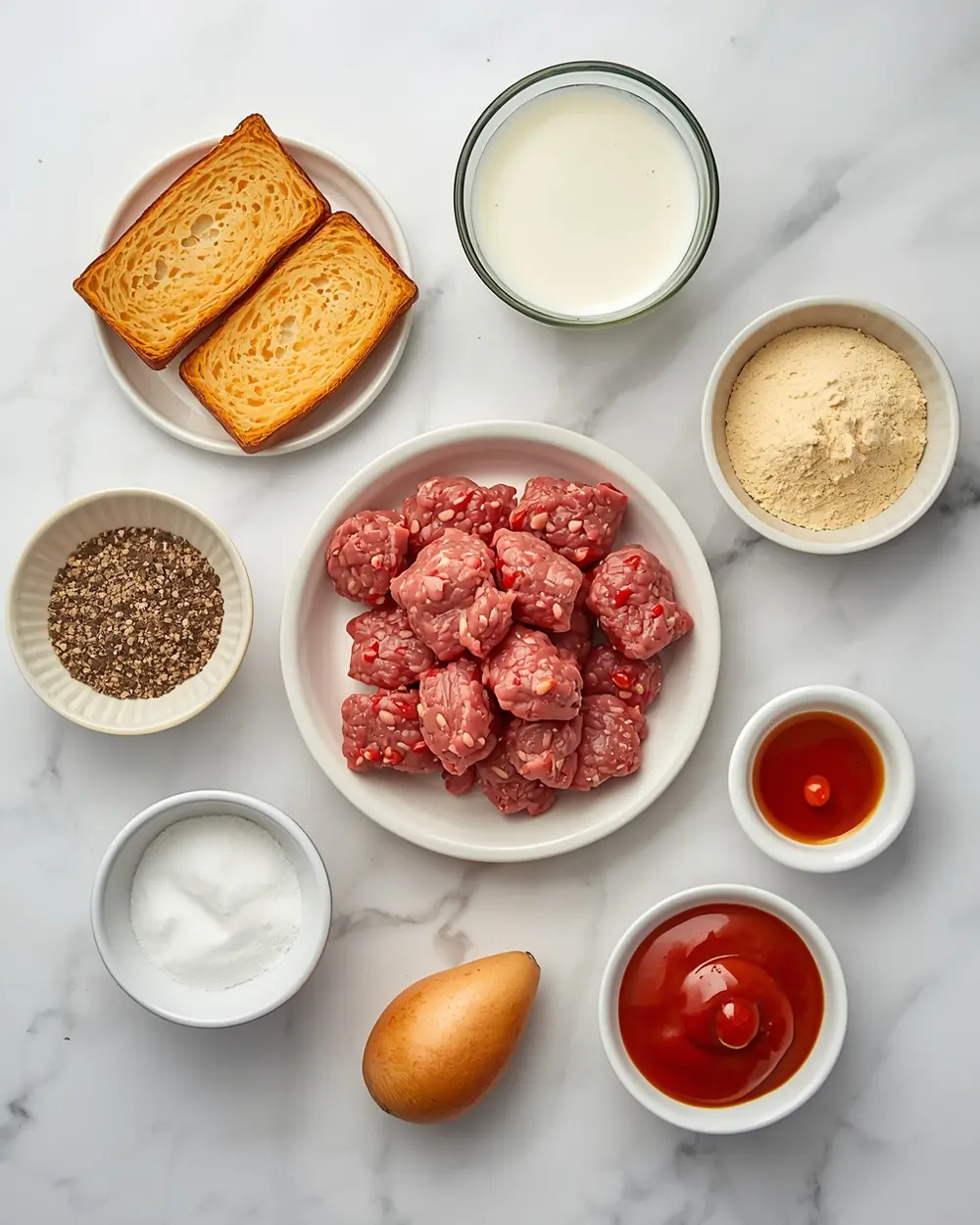 Ingredients for meatloaf