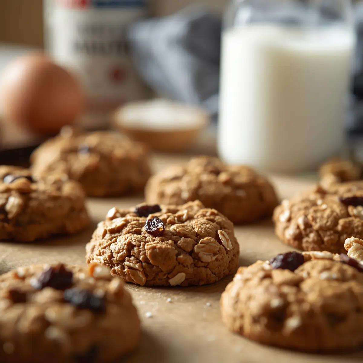 Cooking instructions for oatmeal cookies