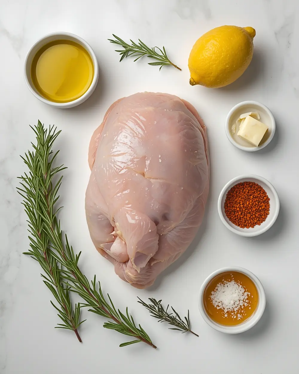 Ingredients for oven roasted turkey breast