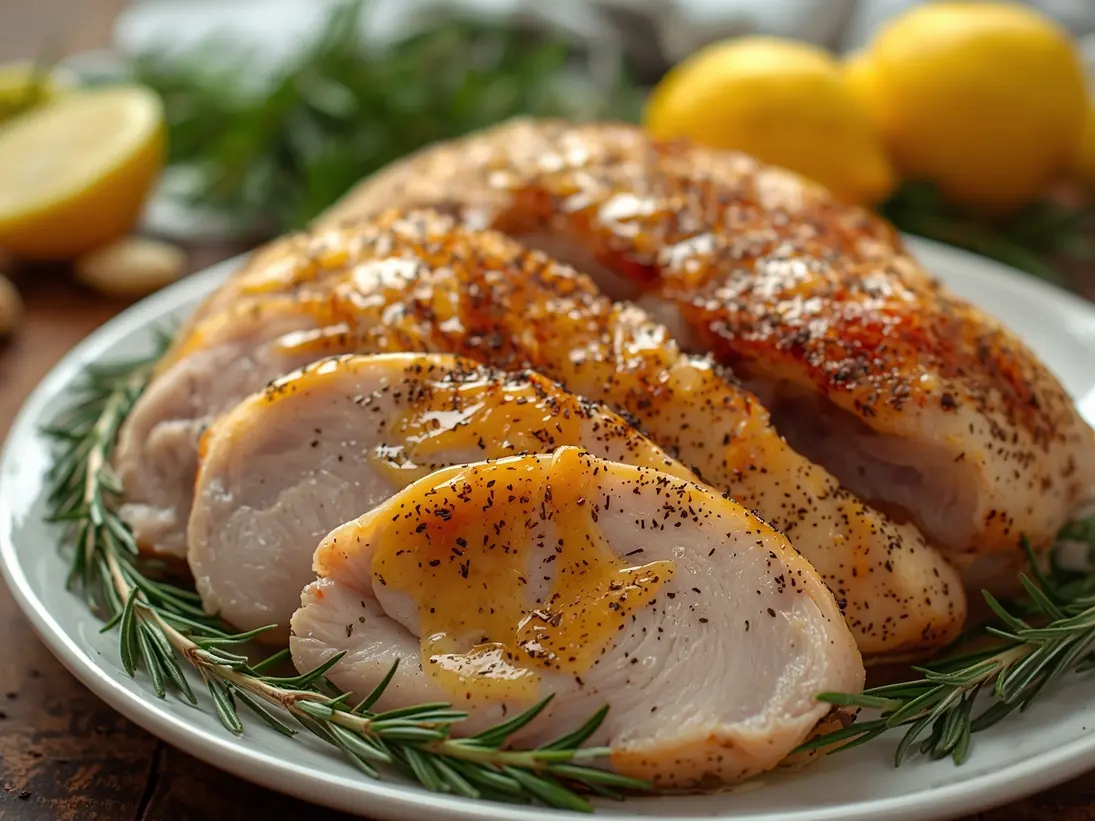 oven roasted turkey breast ready to serve