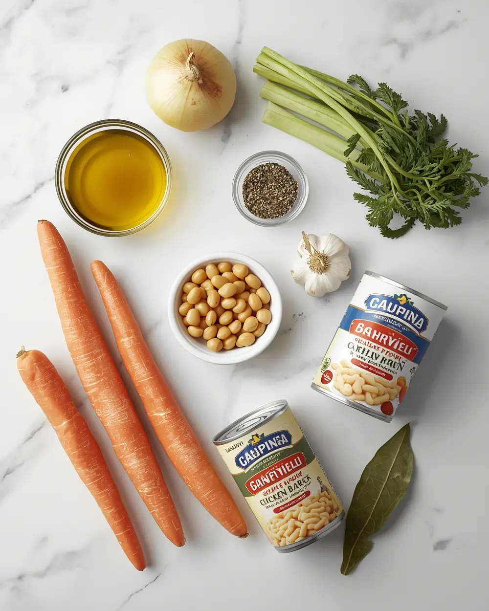 Ingredients for pasta e fagioli