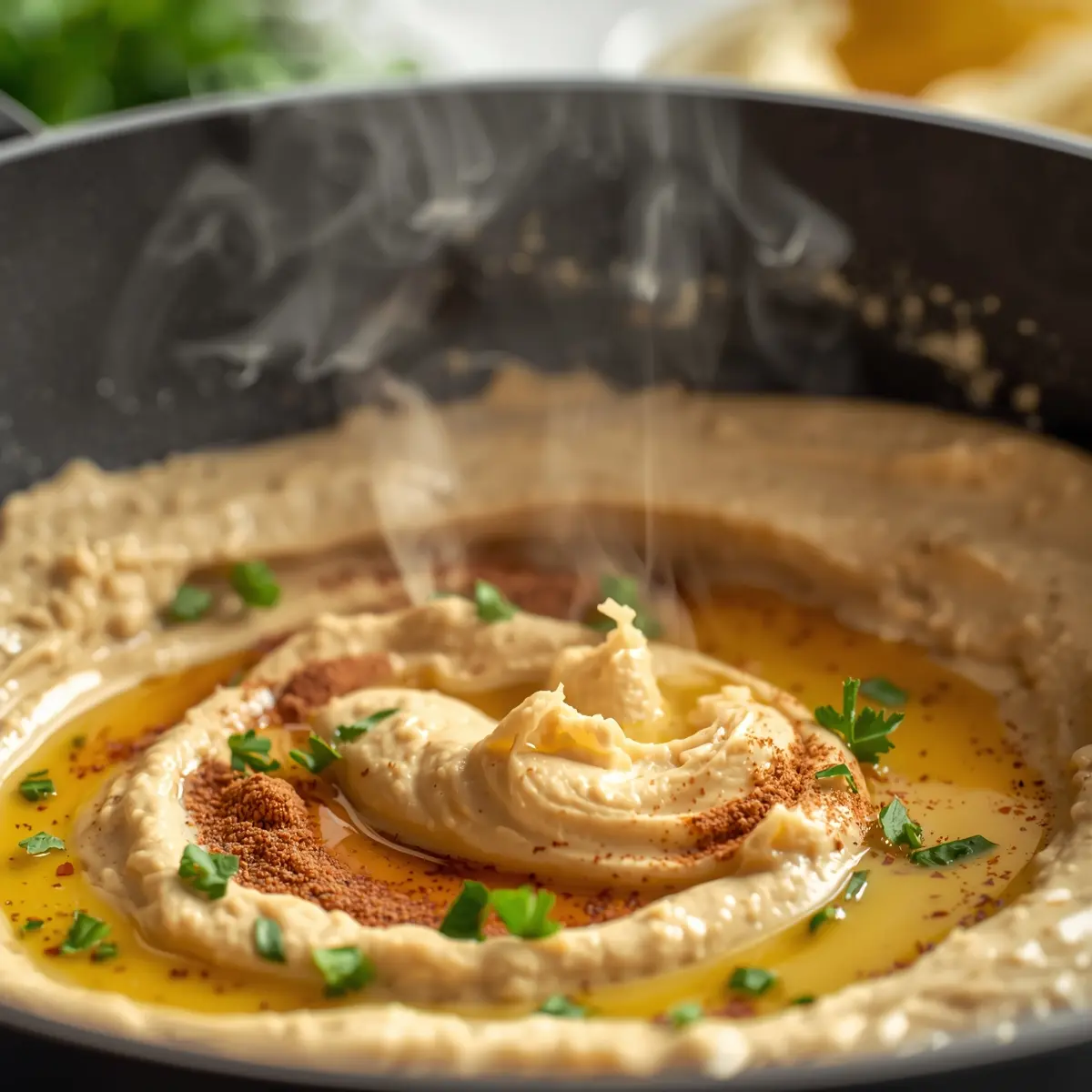 Cooking instructions for roasted garlic hummus