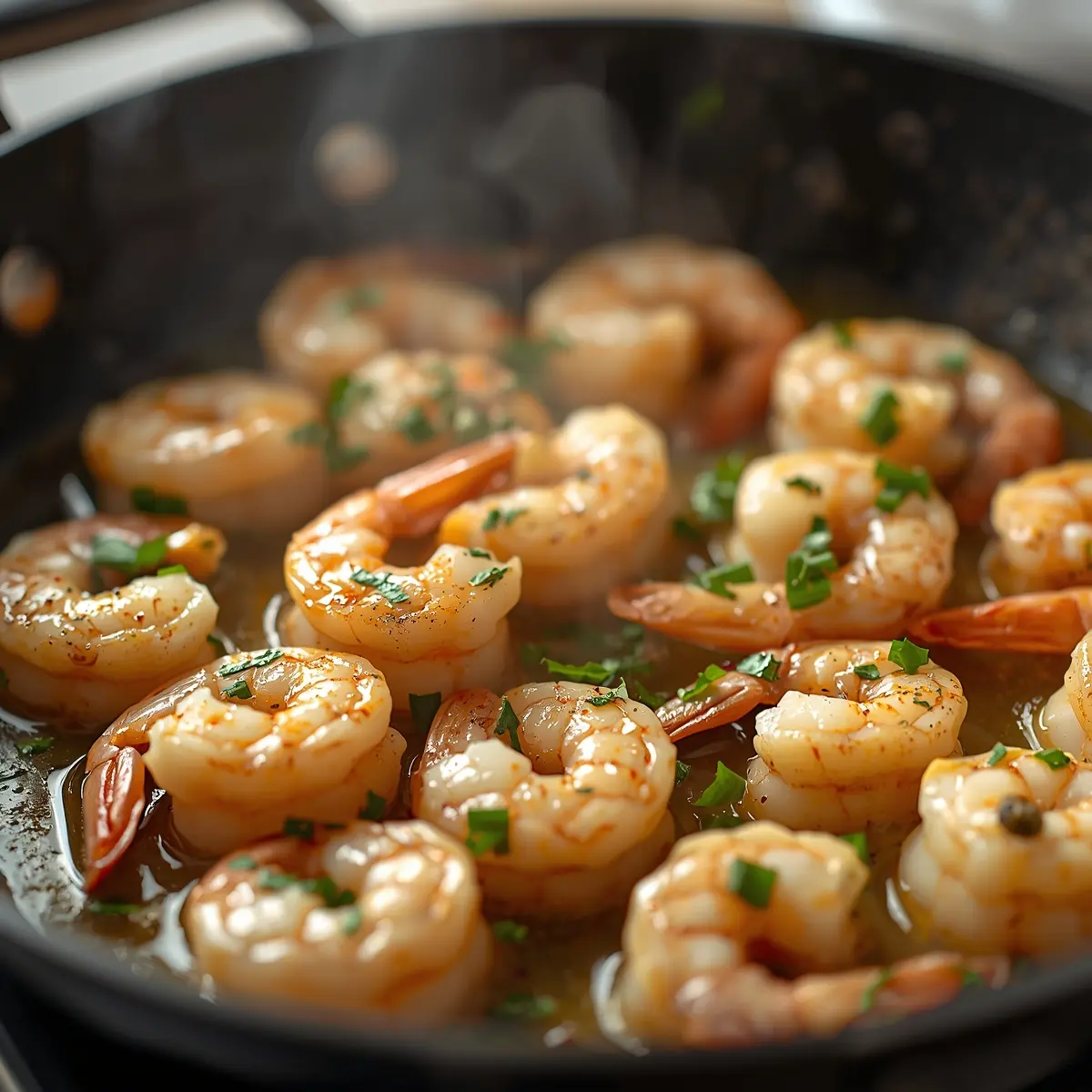 Cooking instructions for shrimp scampi
