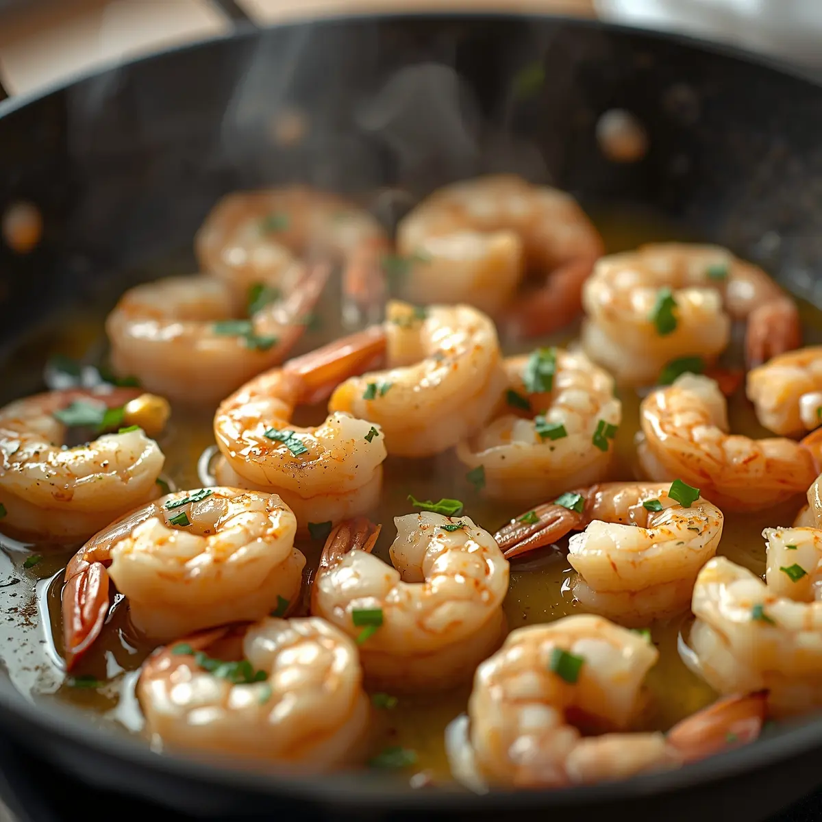 Cooking instructions for shrimp scampi