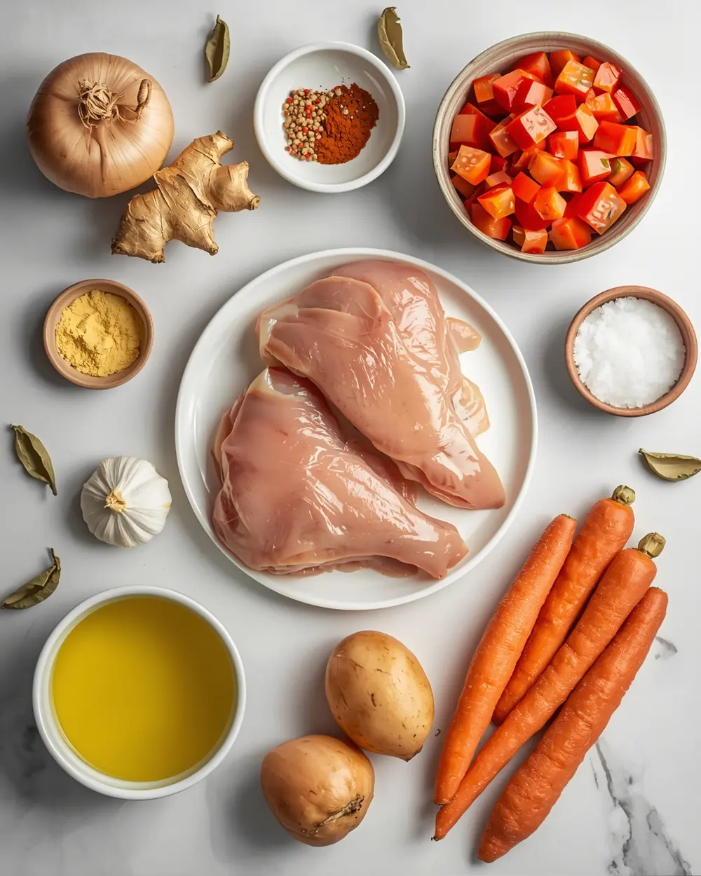 Ingredients for slow cooker chicken curry