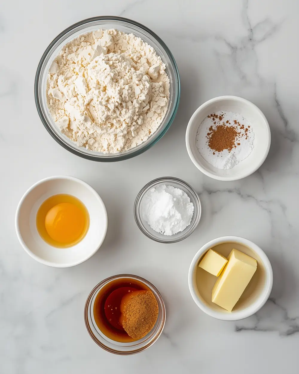 Ingredients for snickerdoodle cookies