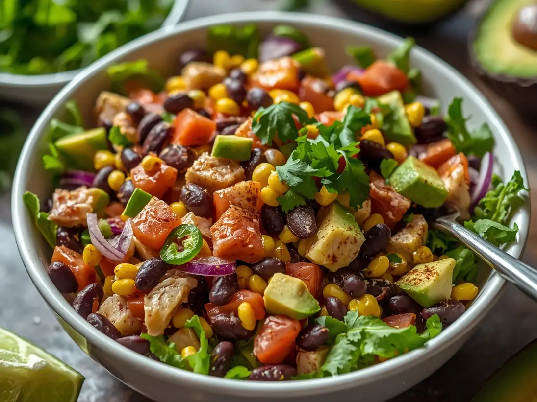 southwest chicken salad ready to serve