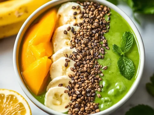spring green smoothie bowl