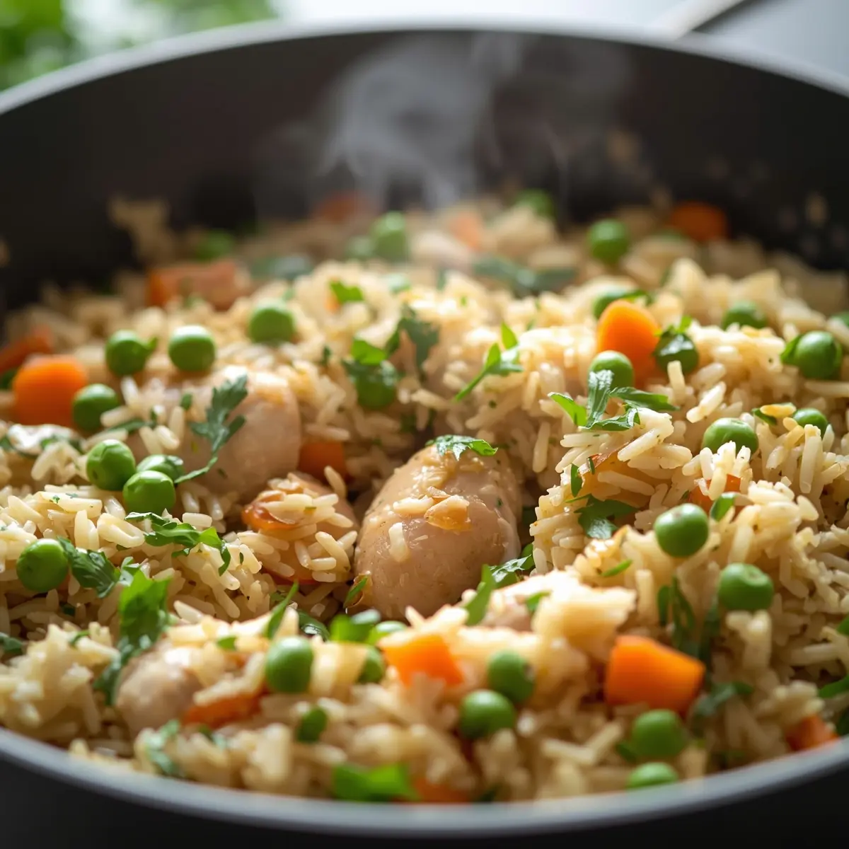 Cooking instructions for spring herb rice pilaf