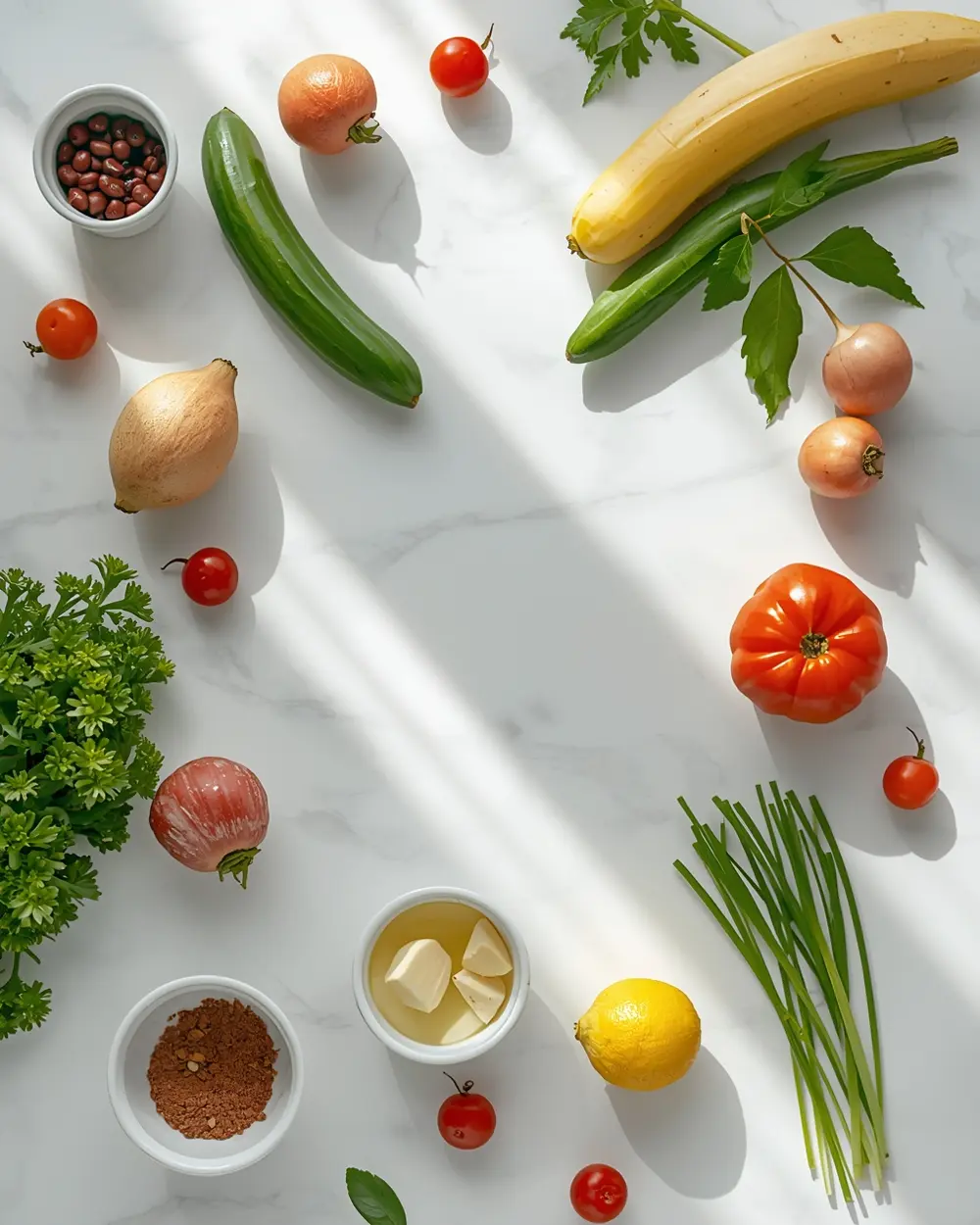 Ingredients for spring lemon chicken salad