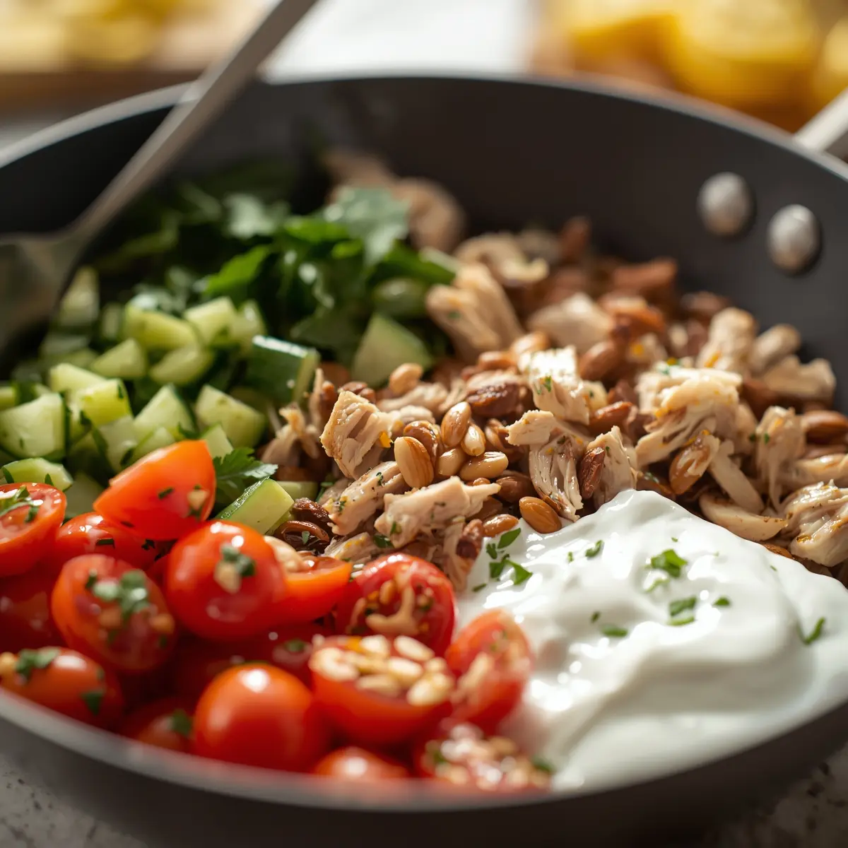 Cooking instructions for spring lemon chicken salad