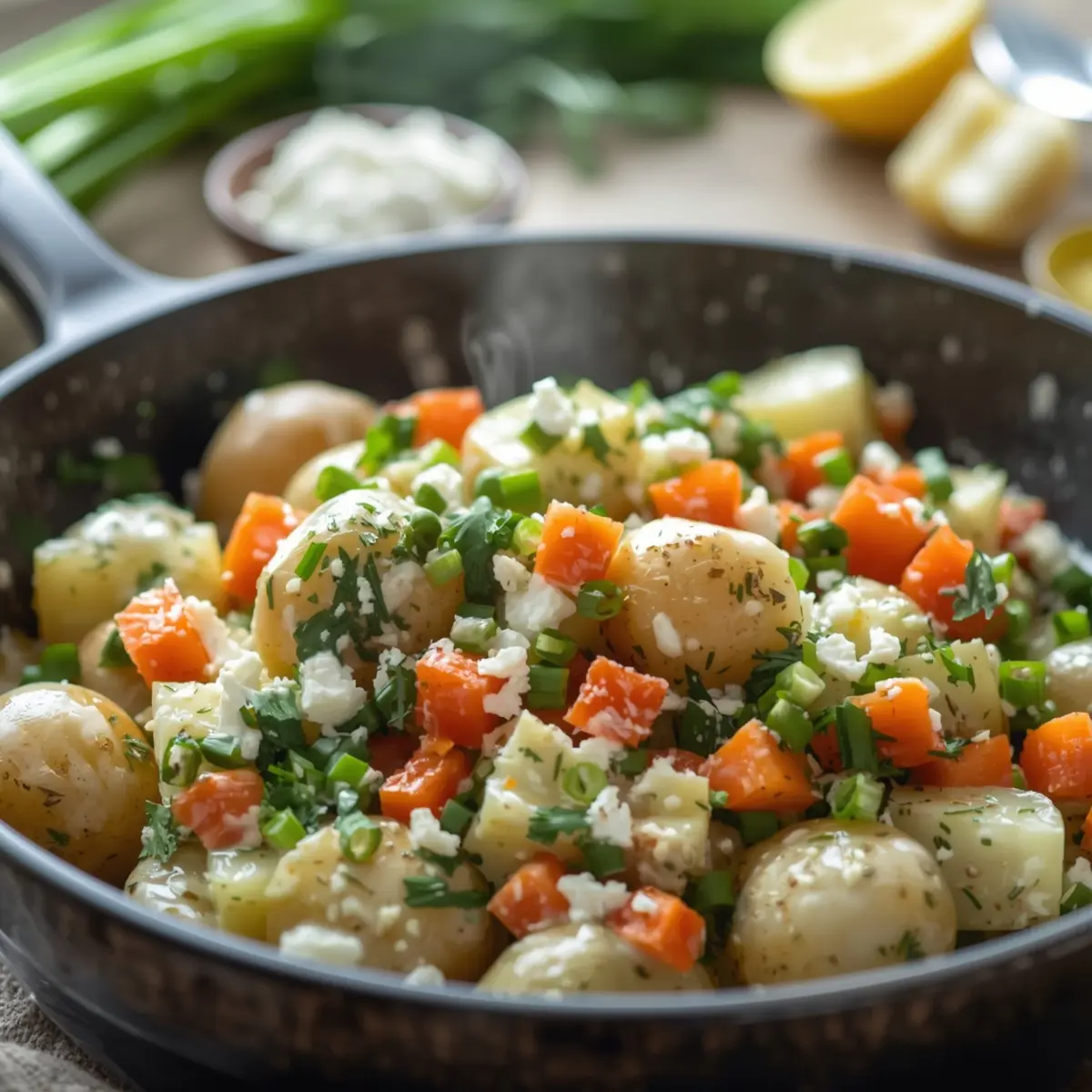 Cooking instructions for spring potato salad